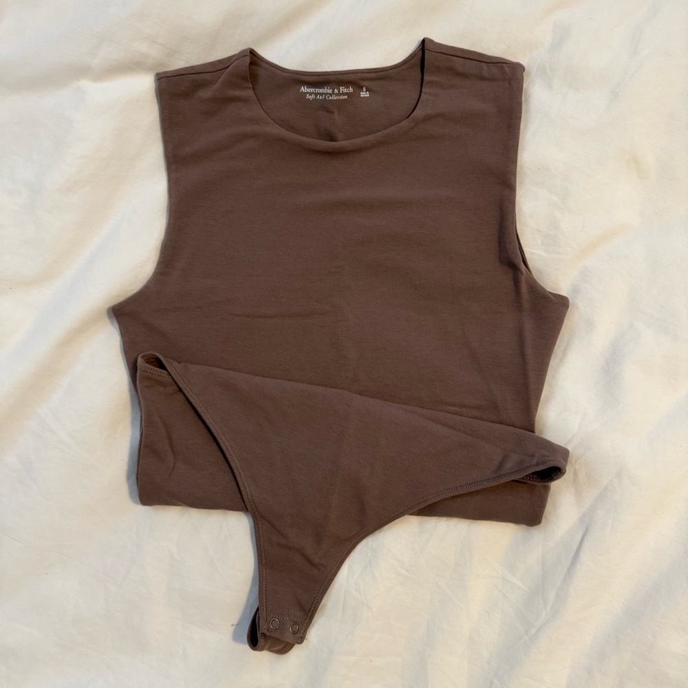 Abercrombie & Fitch Brown Asymmetrical Bodysuit